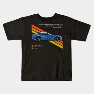 Blue Corvette Kids T-Shirt